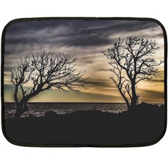 Coastal Sunset Scene At Montevideo City, Uruguay Double Sided Fleece Blanket (mini)  by dflcprintsclothing