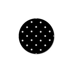 Black And White Baseball Motif Pattern Golf Ball Marker (4 Pack) by dflcprintsclothing
