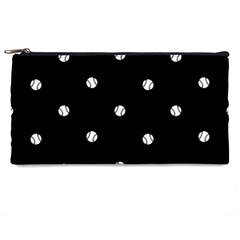 Black And White Baseball Motif Pattern Pencil Case