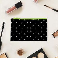 Black And White Tennis Motif Print Pattern Cosmetic Bag (xs) by dflcprintsclothing