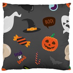 Halloween Themed Seamless Repeat Pattern Large Flano Cushion Case (one Side) by KentuckyClothing