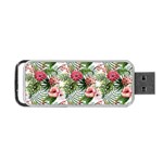 Monstera flowers pattern Portable USB Flash (Two Sides) Back