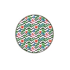 Zigzag Flowers Pattern Hat Clip Ball Marker (4 Pack) by goljakoff