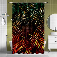 Tropical Leaves Shower Curtain 48  X 72  (small)  by goljakoff