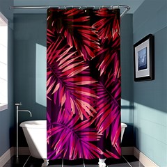 Pink Leaves Shower Curtain 36  X 72  (stall)  by goljakoff