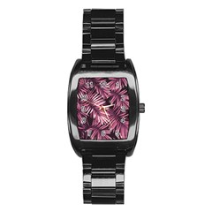 Rose Leaves Stainless Steel Barrel Watch by goljakoff