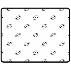 American Football Ball Motif Print Pattern Double Sided Fleece Blanket (medium)  by dflcprintsclothing