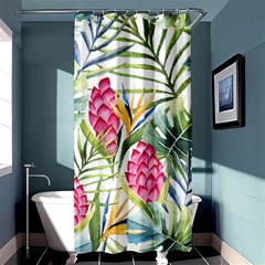 Tropical Flowers Shower Curtain 36  X 72  (stall)  by goljakoff