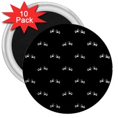 Black And White Boxing Motif Pattern 3  Magnets (10 Pack)  by dflcprintsclothing