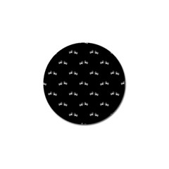 Black And White Boxing Motif Pattern Golf Ball Marker by dflcprintsclothing