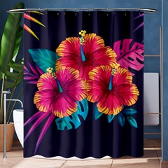 Neon Flowers Shower Curtain 60  X 72  (medium)  by goljakoff