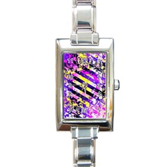 Pop Punk Mandala Rectangle Italian Charm Watch by MRNStudios