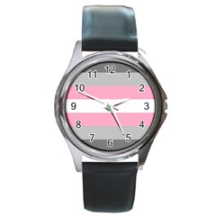 Demigirl Pride Flag Lgbtq Round Metal Watch by lgbtnation