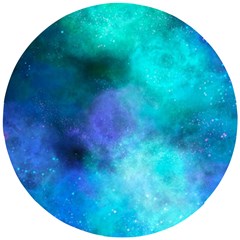 Blue Galaxy Wooden Puzzle Round by Dazzleway