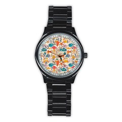 Sea Creatures Stainless Steel Round Watch by goljakoff