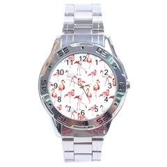 Rose Flamingos Stainless Steel Analogue Watch by goljakoff