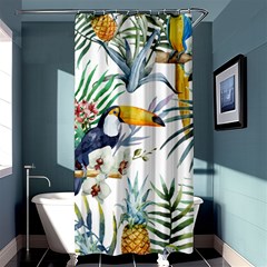 Tropical Flowers Shower Curtain 36  X 72  (stall)  by goljakoff