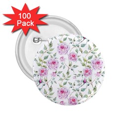 Rose Flowers 2 25  Buttons (100 Pack)  by goljakoff