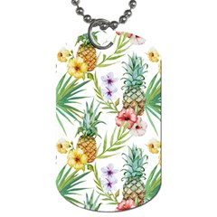 Tropical Pineapples Dog Tag (two Sides) by goljakoff