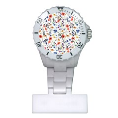 Flowers Pattern Plastic Nurses Watch by goljakoff