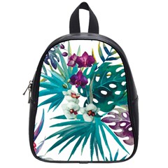 Tropical Flowers School Bag (small) by goljakoff