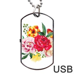 Garden Flowers Dog Tag Usb Flash (one Side) by goljakoff