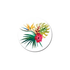 Tropical Flowers Golf Ball Marker (10 Pack) by goljakoff