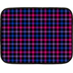 Bisexual Pride Checkered Plaid Double Sided Fleece Blanket (Mini)  35 x27  Blanket Back