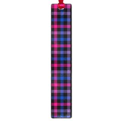 Bisexual Pride Checkered Plaid Large Book Marks by VernenInk