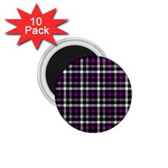 Asexual Pride Checkered Plaid 1 75  Magnets (10 Pack)  by VernenInk