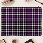 Asexual Pride Checkered Plaid Cosmetic Bag (XXXL) Back