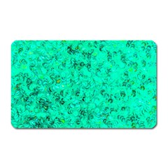 Aqua Marine Glittery Sequins Magnet (rectangular) by essentialimage