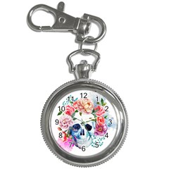 Skull And Flowers Key Chain Watches by goljakoff