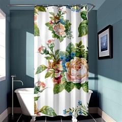 Vintage Flowers Shower Curtain 36  X 72  (stall)  by goljakoff