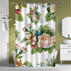 Vintage Flowers Shower Curtain 48  X 72  (small)  by goljakoff