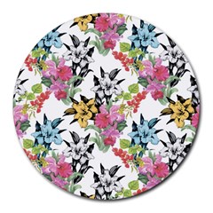 Summer Flowers Round Mousepads by goljakoff