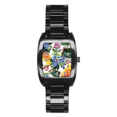 Flowers Stainless Steel Barrel Watch by goljakoff