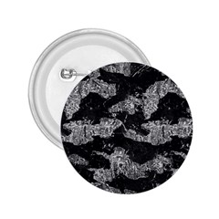 Black And White Cracked Abstract Texture Print 2 25  Buttons by dflcprintsclothing