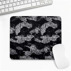 Black And White Cracked Abstract Texture Print Large Mousepads by dflcprintsclothing