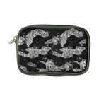 Black And White Cracked Abstract Texture Print Coin Purse Front