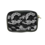 Black And White Cracked Abstract Texture Print Coin Purse Back