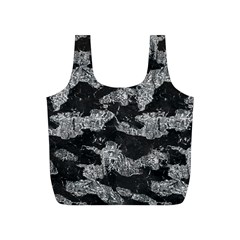 Black And White Cracked Abstract Texture Print Full Print Recycle Bag (s) by dflcprintsclothing