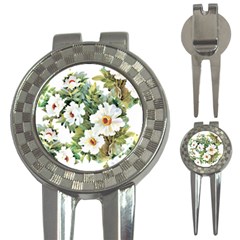 White Flowers 3-in-1 Golf Divots by goljakoff