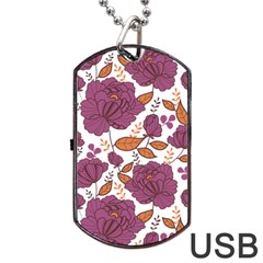 Rose Flowers Dog Tag Usb Flash (one Side) by goljakoff