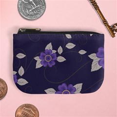 Purple Flowers Mini Coin Purse by goljakoff