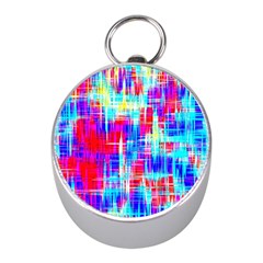 Red Blue Messy Stripes                                                         Silver Compass (mini) by LalyLauraFLM