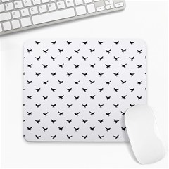 Birds Flying Motif Silhouette Print Pattern Large Mousepads