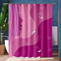 Online Woman Beauty Purple Shower Curtain 60  X 72  (medium)  by Mariart