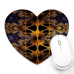 Fractal Flower Heart Mousepads by Sparkle