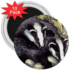 As Rare As Badgers Eggs - By Larenard 3  Magnets (10 Pack)  by LaRenard